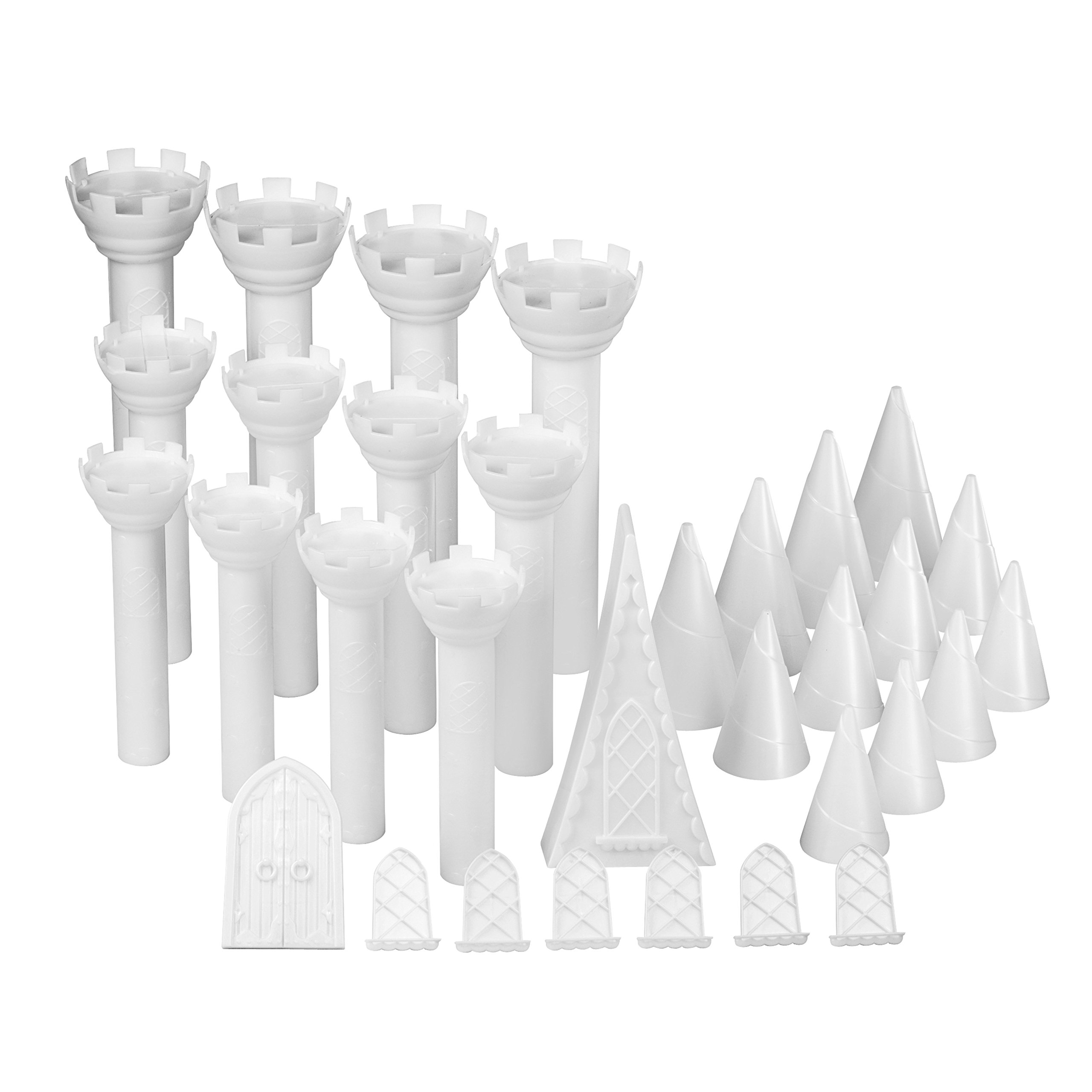 Amazon.com: Wilton Castle Cake Pan Set 32-Piece, Hi-Impact Polystyrene